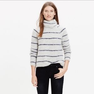 Madewell navy striped turtleneck